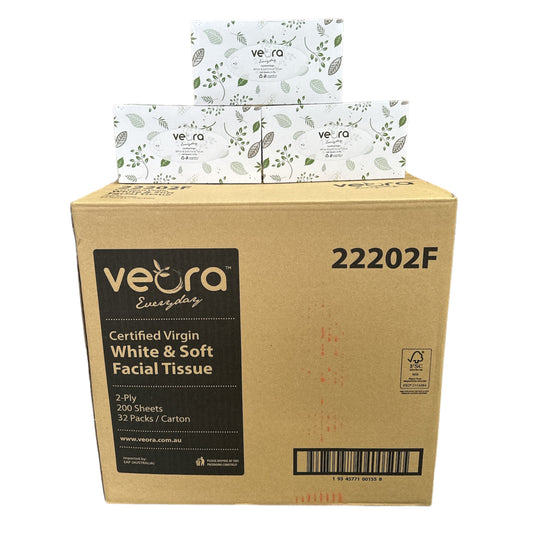 Veora 22202F Facial Tissue 2PLY 200 Sheets (32 packs/carton)