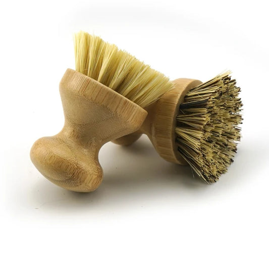 Bamboo Sisal Mini Pot Brush