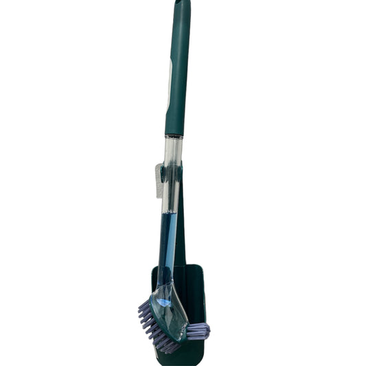 Toilet Brush set with refillable cleaning liquid dispenser